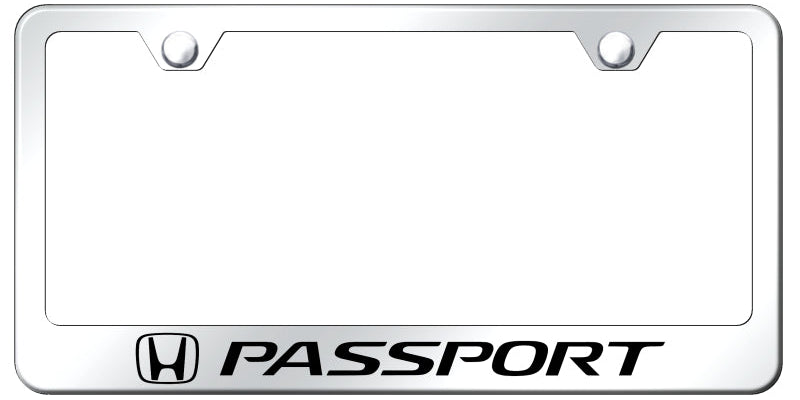 Passport Stainless Steel Frame - Laser Etched Mirrored