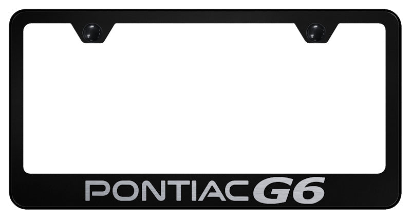 Pontiac G6 Stainless Steel Frame - Laser Etched Black