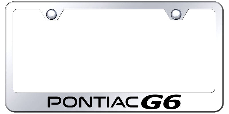 Pontiac G6 Stainless Steel Frame - Laser Etched Mirrored