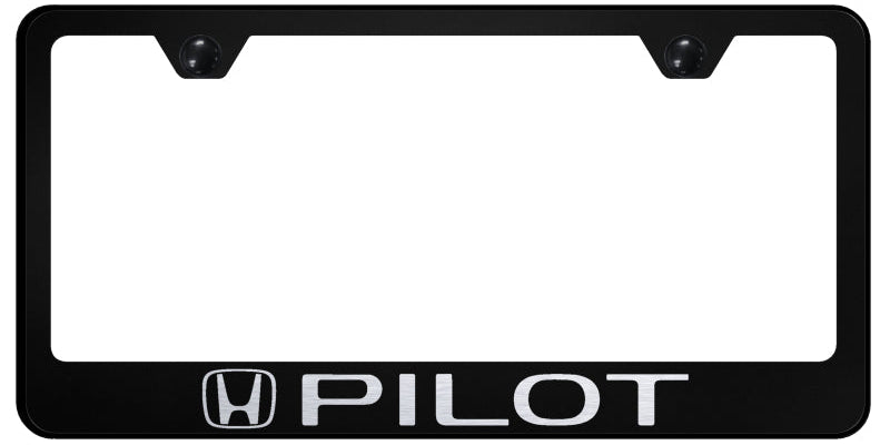 Pilot Stainless Steel Frame - Laser Etched Black