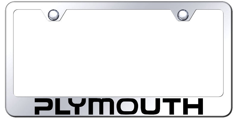 Plymouth Stainless Steel Frame - Laser Etched Mirrored