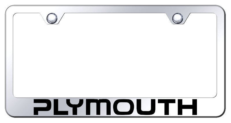 Plymouth Stainless Steel Frame - Laser Etched Mirrored