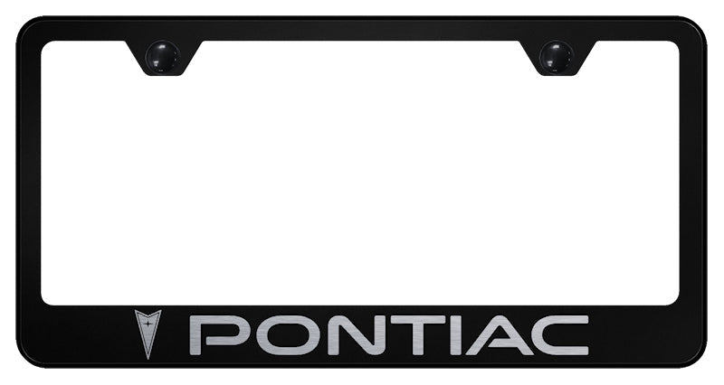 Pontiac Stainless Steel Frame - Laser Etched Black