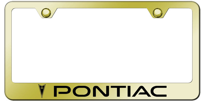 Pontiac Stainless Steel Frame - Laser Etched Gold