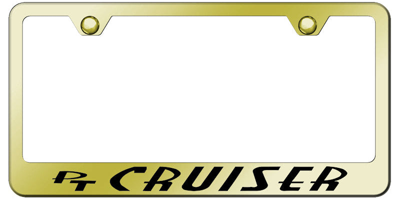 PT Cruiser Stainless Steel Frame - Laser Etched Gold