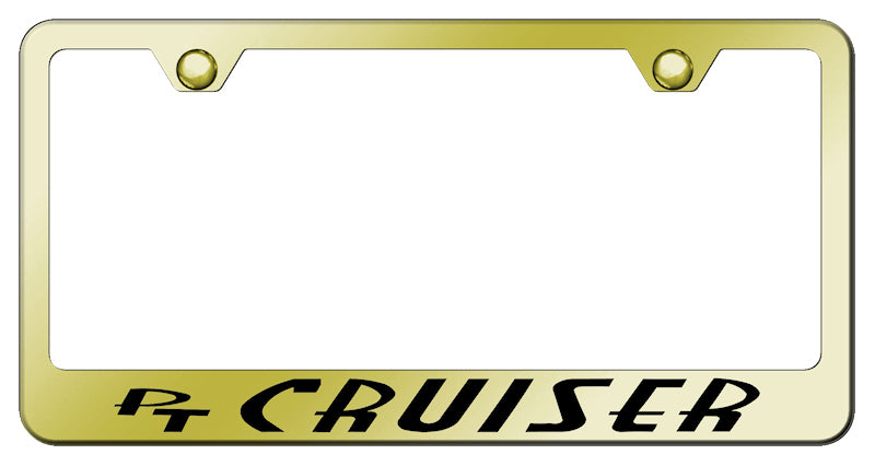 PT Cruiser Stainless Steel Frame - Laser Etched Gold