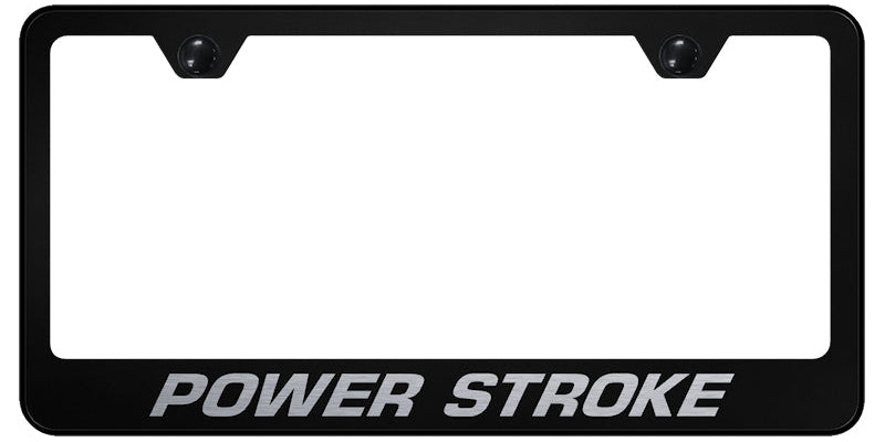 Powerstroke Stainless Steel Frame - Laser Etched Black