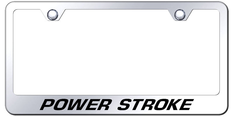 Powerstroke Stainless Steel Frame - Laser Etched Mirrored