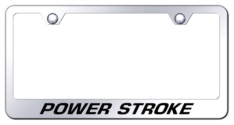 Powerstroke Stainless Steel Frame - Laser Etched Mirrored
