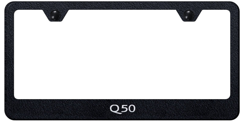 Q50 Stainless Steel Frame - Laser Etched Rugged Black