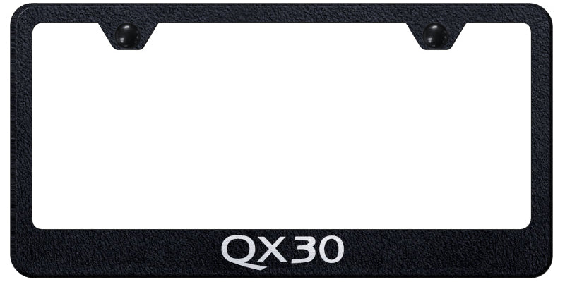 QX30 Stainless Steel Frame - Laser Etched Rugged Black