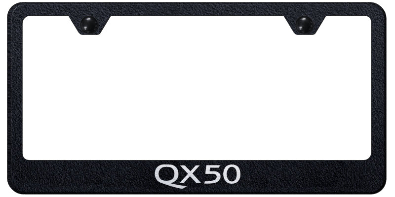 QX50 Stainless Steel Frame - Laser Etched Rugged Black