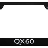 QX60 Stainless Steel Frame - Laser Etched Black