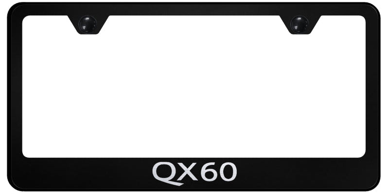 QX60 Stainless Steel Frame - Laser Etched Black