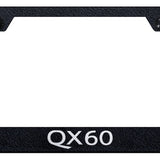 QX60 Stainless Steel Frame - Laser Etched Rugged Black