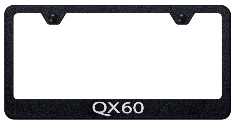 QX60 Stainless Steel Frame - Laser Etched Rugged Black