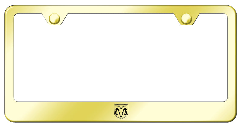 Ram Head Stainless Steel Frame - Laser Etched Gold