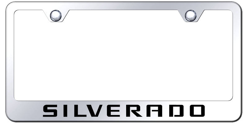 Silverado Stainless Steel Frame - Laser Etched Mirrored