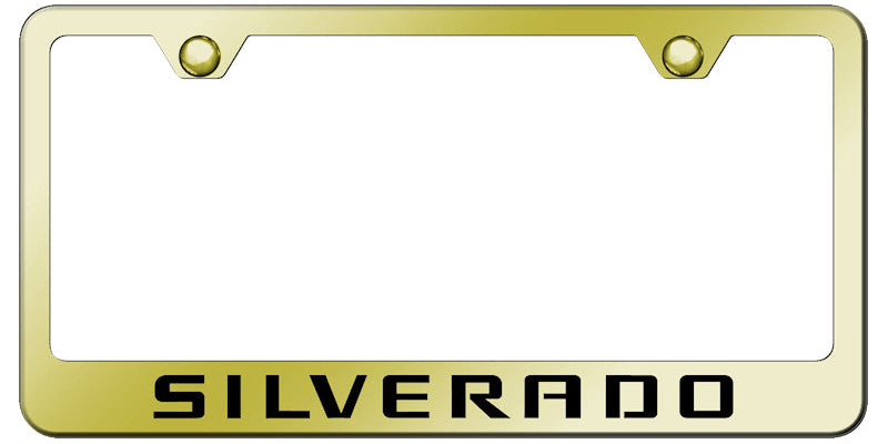 Silverado Stainless Steel Frame - Laser Etched Gold