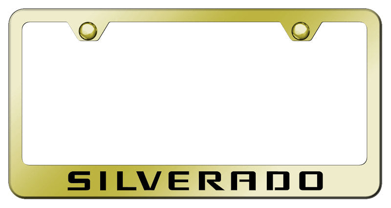 Silverado Stainless Steel Frame - Laser Etched Gold