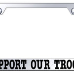 Support Our Troops Stainless Steel Frame - Etched Mirrored