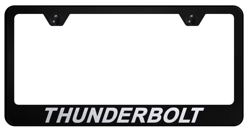 Thunderbolt Stainless Steel Frame - Laser Etched Black