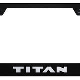 Titan Stainless Steel Frame - Laser Etched Black