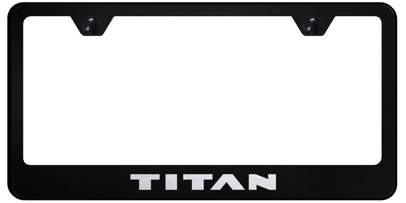 Titan Stainless Steel Frame - Laser Etched Black