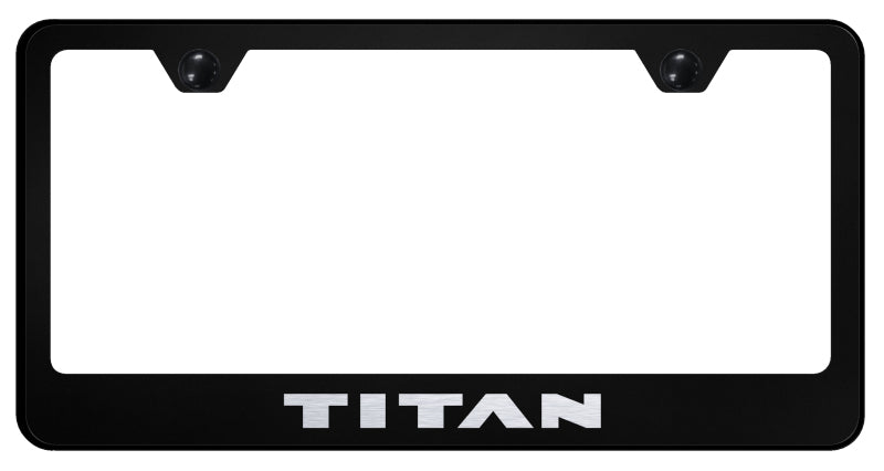 Titan Stainless Steel Frame - Laser Etched Black