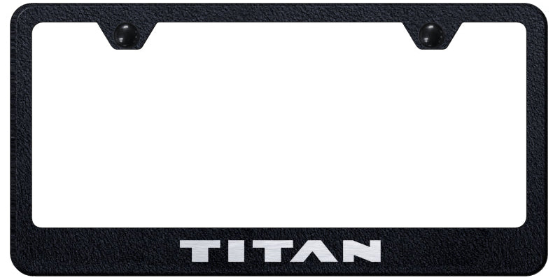 Titan Stainless Steel Frame - Laser Etched Rugged Black