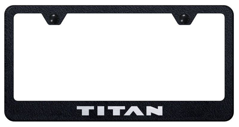 Titan Stainless Steel Frame - Laser Etched Rugged Black