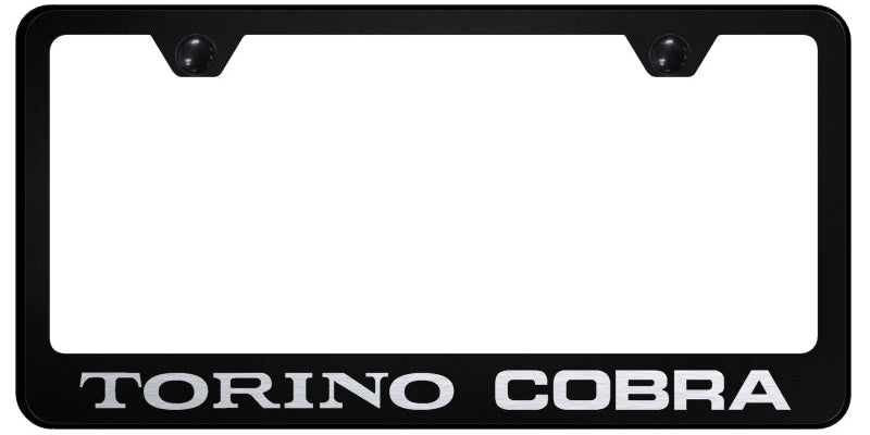 Torino Cobra Stainless Steel Frame - Laser Etched Black