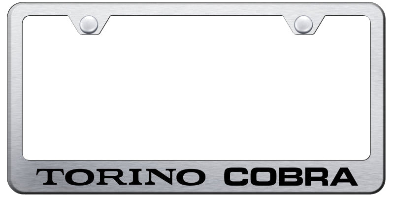 Torino Cobra Stainless Steel Frame - Laser Etched Brushed