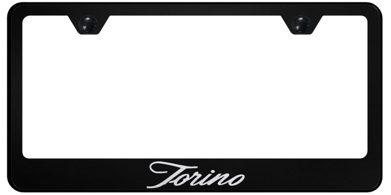 Torino Script Stainless Steel Frame - Laser Etched Black