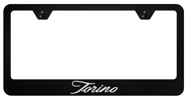 Torino Script Stainless Steel Frame - Laser Etched Black
