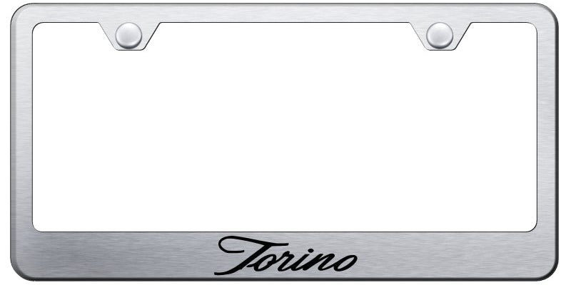 Torino Script Stainless Steel Frame - Laser Etched Brushed