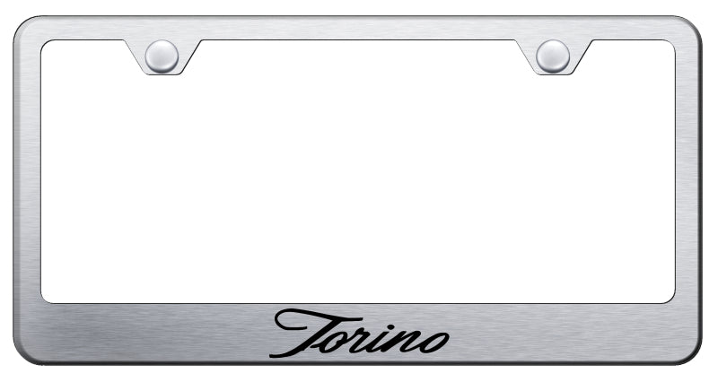 Torino Script Stainless Steel Frame - Laser Etched Brushed