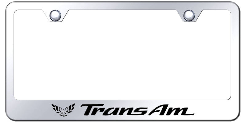 Trans Am Stainless Steel Frame - Laser Etched Mirrored