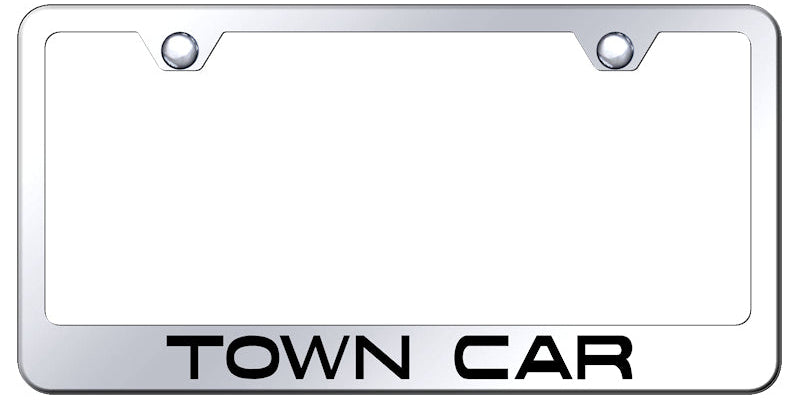 Town Car Stainless Steel Frame - Laser Etched Mirrored