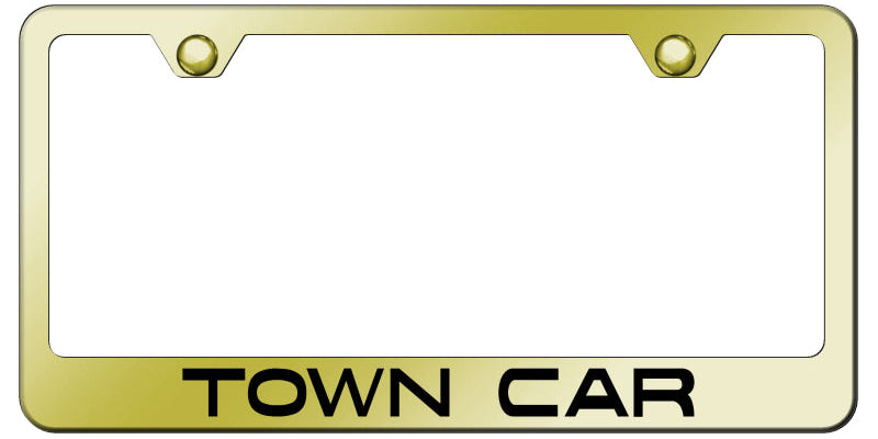 Town Car Stainless Steel Frame - Laser Etched Gold