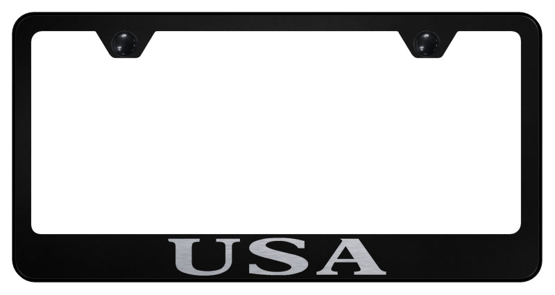 USA Stainless Steel Frame - Laser Etched Black