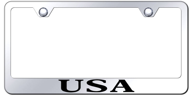 USA Stainless Steel Frame - Laser Etched Mirrored