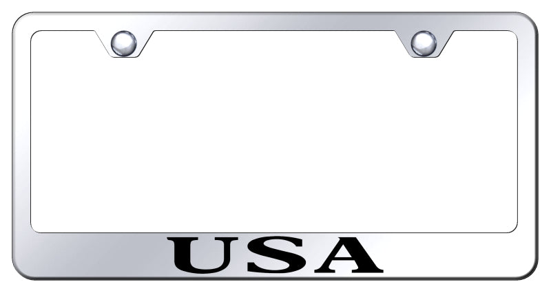 USA Stainless Steel Frame - Laser Etched Mirrored