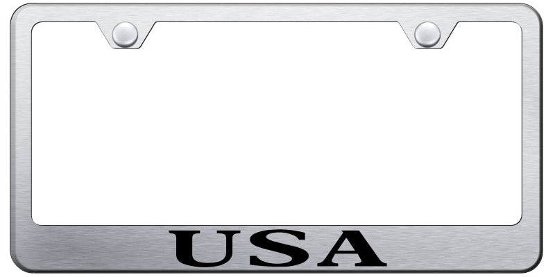 USA Stainless Steel Frame - Laser Etched Brushed