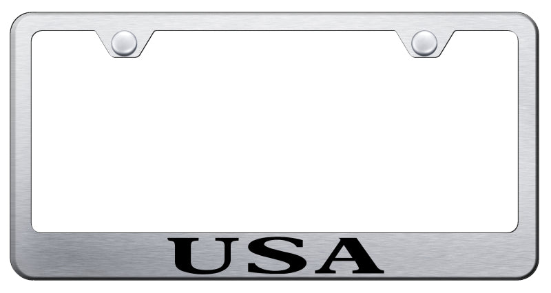 USA Stainless Steel Frame - Laser Etched Brushed