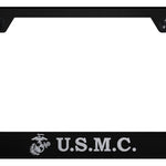 U.S.M.C. Stainless Steel Frame - Laser Etched Black