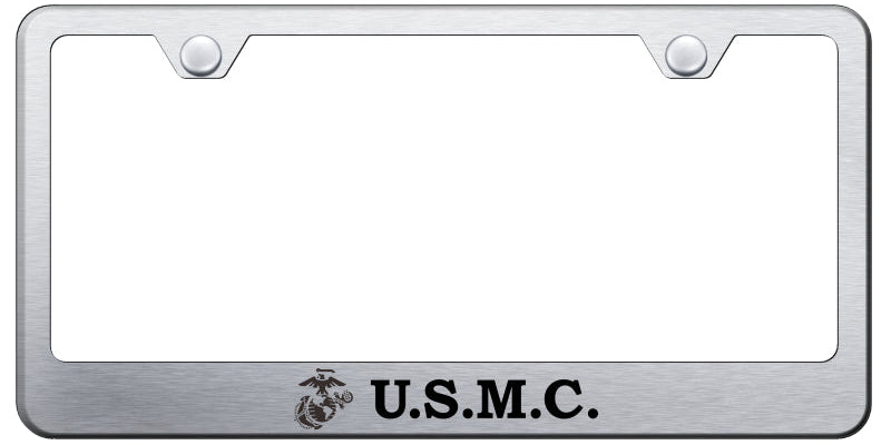 U.S.M.C. Stainless Steel Frame - Laser Etched Brushed