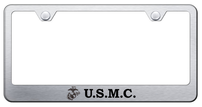 U.S.M.C. Stainless Steel Frame - Laser Etched Brushed