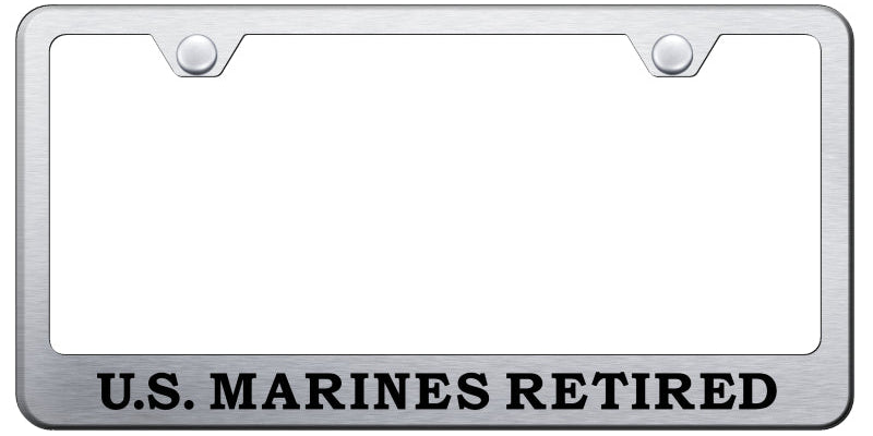 U.S. Marines Retired Stainless Steel Frame - Etched Brushed