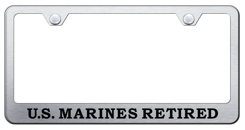 U.S. Marines Retired Stainless Steel Frame - Etched Brushed